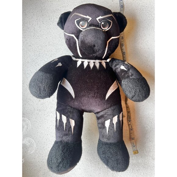 Marvel Other - Marvel Black Panther Plush Toy 15" Black & White Stuffed Animal With Superhero